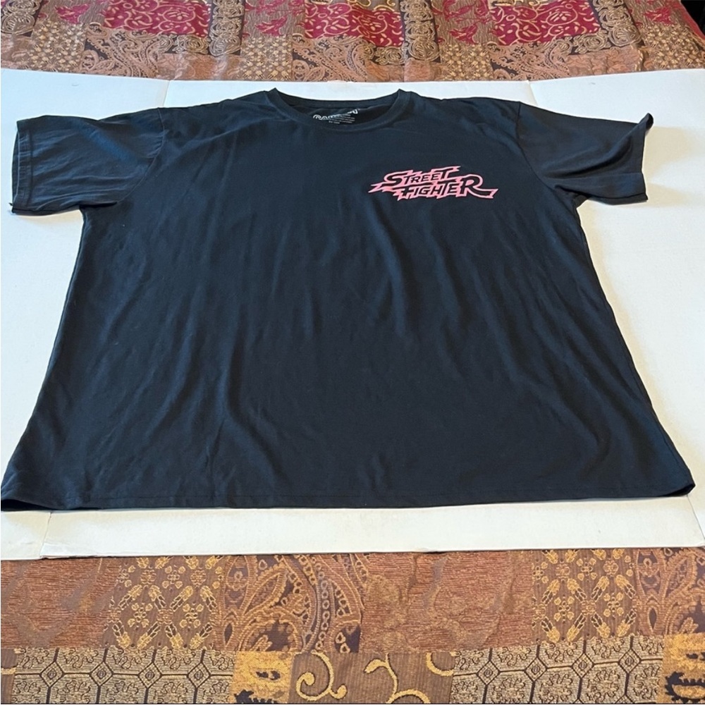 Capcom Street Fighter Extrem Men Size 3XL Black Short Sleeve Graphic Shirt Anime